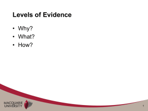 Levels of Evidence