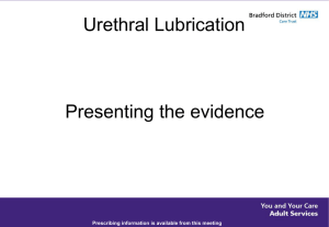 Urethral lubrication - Bradford District Care Trust Continence Service