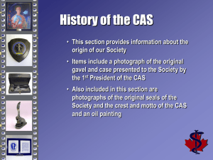 History of the CAS - Canadian Anesthesiologists` Society