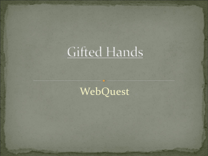 Gifted Hands Webquest