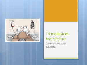 Pediatric Transfusions - Keck School of Medicine