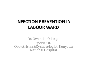 infection prevention in labour and delivery units.