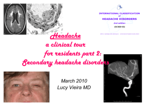 Headache: a clinical tour for residents