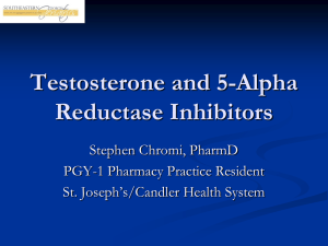 Testosterone and 5-Alpha Reductase Inhibitors