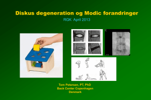 Diskus degeneration og Modic forandringer