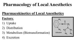 Pharmacology of Local Anesthetics
