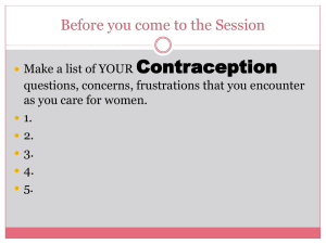 managing contraceptive complications 2009