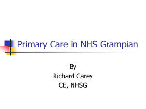 NHS Grampian Primary Care – where are we? - HI-Net