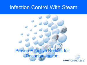 Study of dry superheated steam cleaning