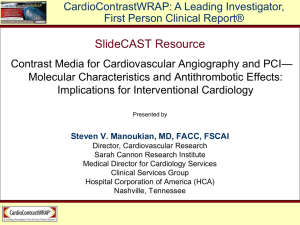 Contrast Media for Cardiovascular Angiography and PCI