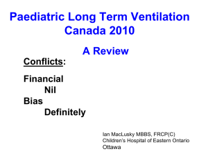 Pediatric Home Ventilation