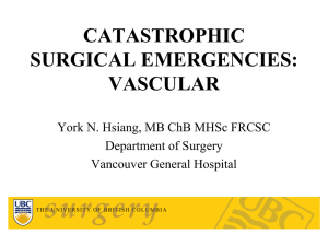 catastrophic surgical emergencies: vascular