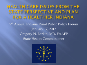 Indiana Health Issues - Indiana Rural Health Association