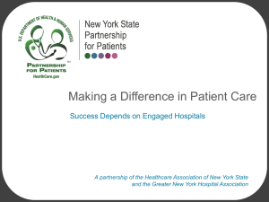 NYSPFP Presentation - NYS Partnership for Patients
