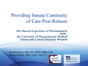 Providing Continuity of Care - Academic and Health Policy