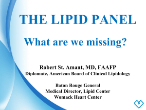 The Lipid Panel-Robert St. Amant, MD, FAAFP
