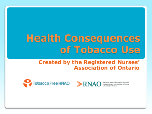 Learning Plan 3 - health consequences of tobacco use