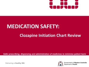 Development and Review of a Standardised Clozapine Initiation