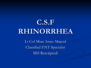 Csf-rhinorrhea