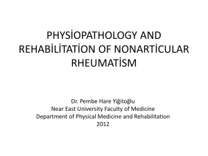 Physiopathology and Rehabilitation of Nonarticular Rheumatism
