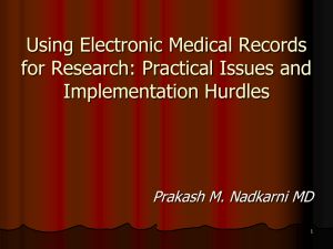 Using Electronic Medical Records for Research
