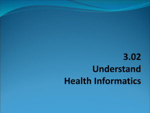 3.02 Understanding Health Informatics