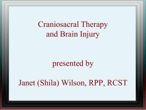 Craniosacral Therapy and Brain Injury presented by Janet (Shila