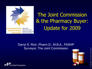 The Joint Commission - National Pharmacy Purchasing Association
