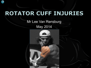 Rotator cuff injuries - physio 2014
