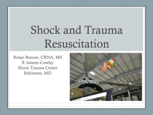 Shock and Trauma Resuscitation