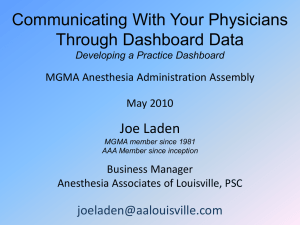 MGMA/AAA 2010 Conference - Anesthesia Business Information