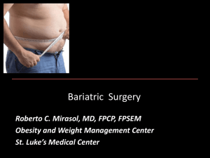 Bariatric Surgery for the Treatment of Obesity
