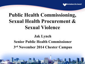 Jak Lynch - Public Health Commissioning and Sexual Violence