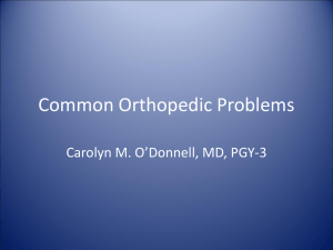 Common Orthopedic Problems