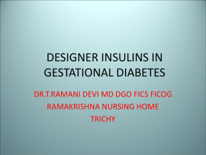 newer insulin in diabetic pregnancy