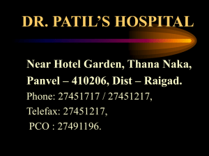 LAPAROSCOPIC SURGERY - Dr. Patil`s Hospital