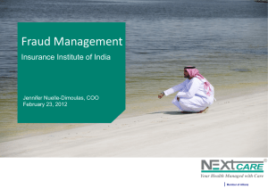 Fraud Management - Insurance Institute of India
