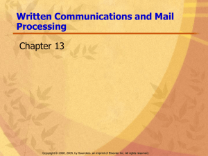written communication and mailing ppt