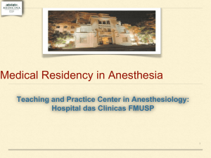 Anesthesia in the University: Present and Future