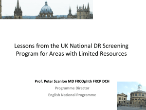 Prof PeterScanlon_Lessons from UK National Diabetic Retinopathy