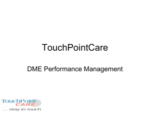 TouchPointCare for DME