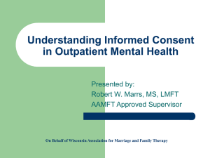 Understanding Informed Consent in Outpatient Mental Health