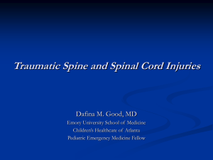 Pediatric Spine Injuries - Emory University Department of Pediatrics