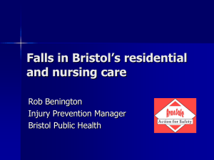 Falls in Bristol`s residential and nursing care.