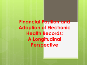 Financial Position and Adoption of EHR