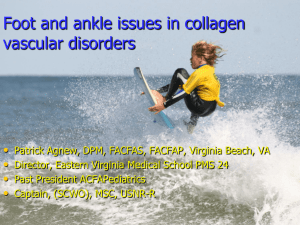 Foot and ankle issues in collagen vascular disorders