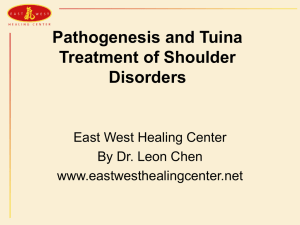 Shoulder Disorders - East West Healing Center