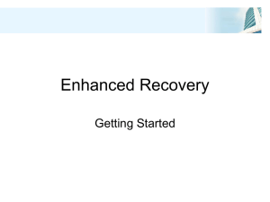 Enhanced recovery - getting started