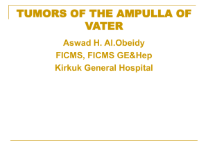 TUMORS OF THE AMPULLA OF VATER