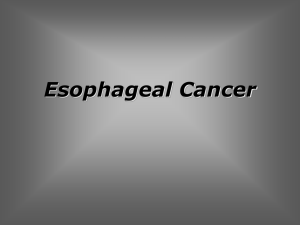 Oncology - Esophageal Cancer